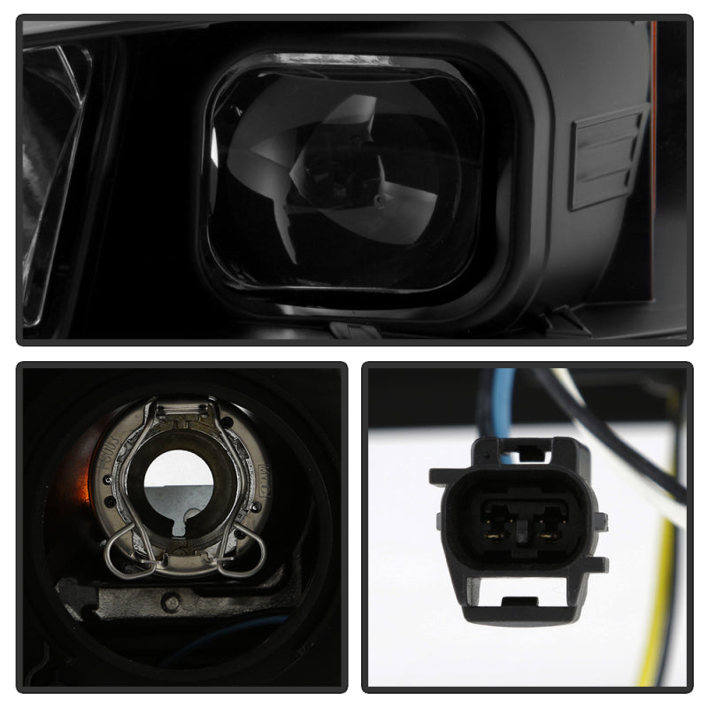 Spyder 14-20 Toyota 4Runner Projector Headlights w/Seq. LED Turn Sig. LED White Light Bar Park Light SPYDER