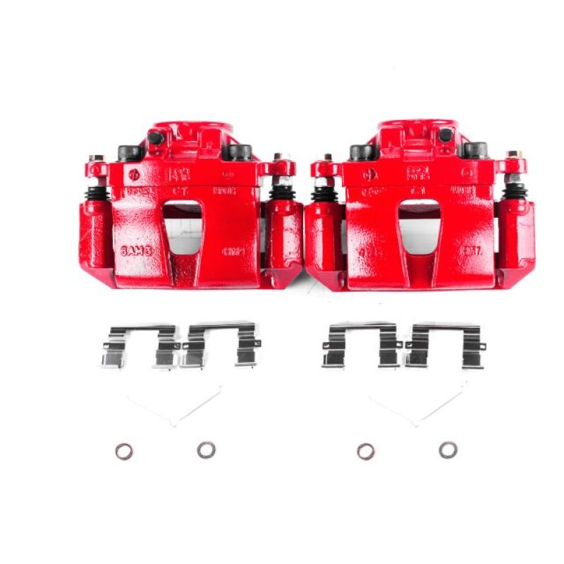 Power Stop 15-18 Hyundai Sonata Front Red Calipers w/Brackets - Pair PowerStop