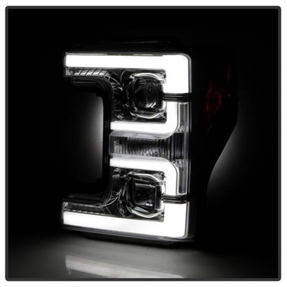 Spyder 17-18 Ford F250/F350/F450 Halogen Model Only -White Light Bar- Chrome- PRO-YD-FS17HALSI-C SPYDER