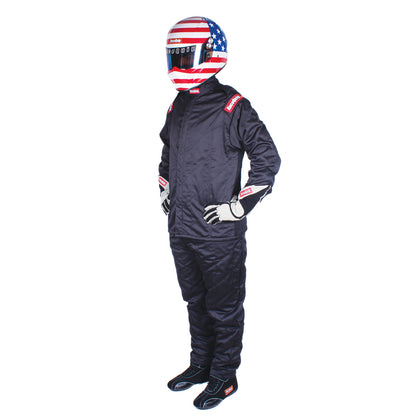 RaceQuip Black Chevron-5 Jacket SFI-5 - Medium