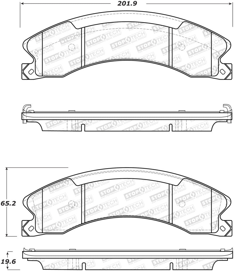 StopTech Premium Ceramic Front Brake Pads - 308.15650