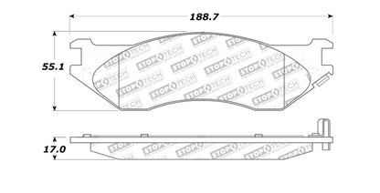 StopTech Street Disc Brake Pads - 305.07020 Stoptech