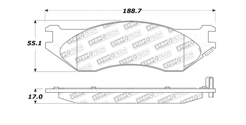 StopTech Street Disc Brake Pads - 305.07020