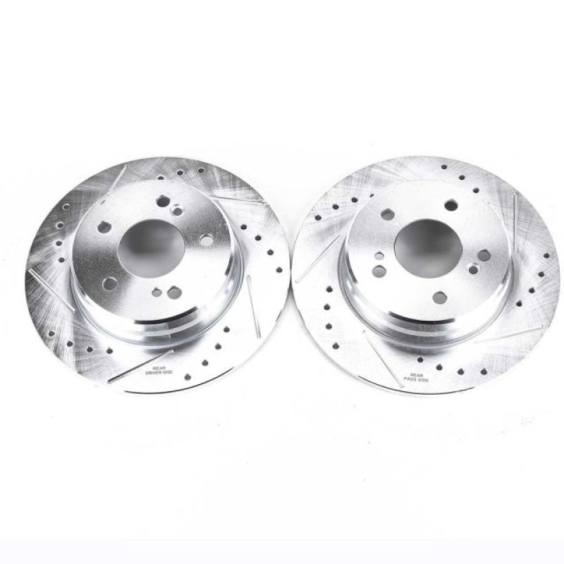 Power Stop 04-08 Chrysler Crossfire Rear Evolution Drilled & Slotted Rotors - Pair PowerStop