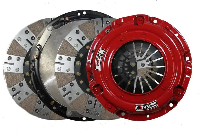 McLeod RXT Twin Disc Clutch Kit 18-19 Ford Mustang RXT 1 x 26 Spline 0 Bal w/164T 8 Bolt AL Flywheel McLeod Racing