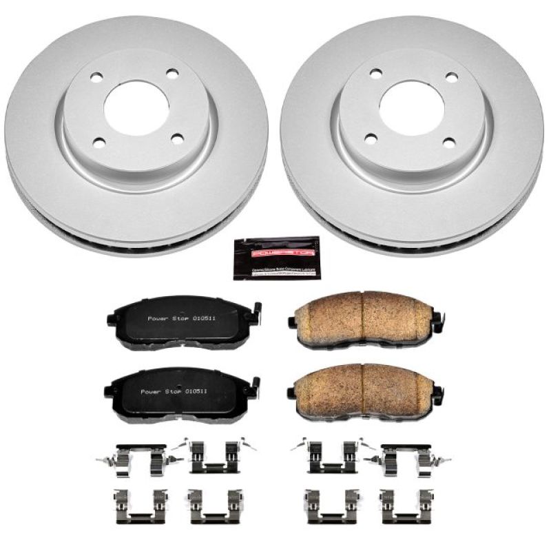 Power Stop 09-14 Nissan Cube Front Z17 Evolution Geomet Coated Brake Kit PowerStop