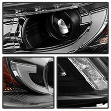 Load image into Gallery viewer, Spyder Honda Accord 2013-2015 4DR Projector Headlights Light Bar DRL Black PRO-YD-HA13-LBDRL-BK