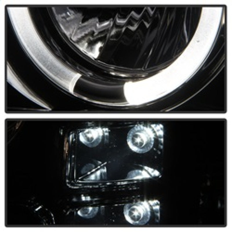 Spyder GMC Sierra 1500/2500/3500 07-13 Projector Headlights LED Halo- LED Smoke PRO-YD-GS07-HL-SM SPYDER