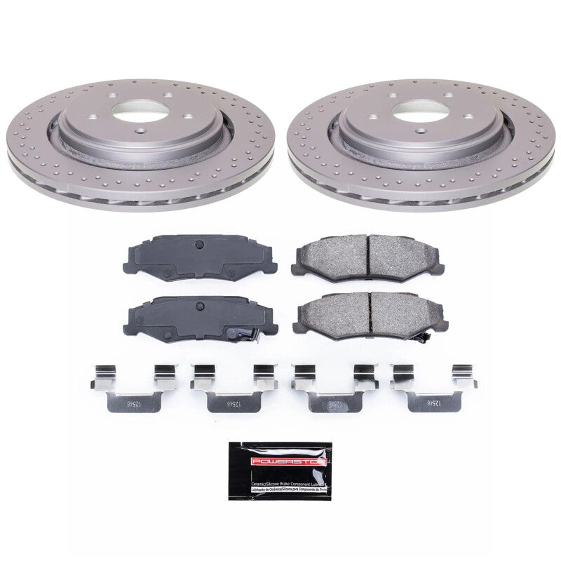 Power Stop 06-09 Cadillac XLR Rear Z17 Coated Brake Kit PowerStop