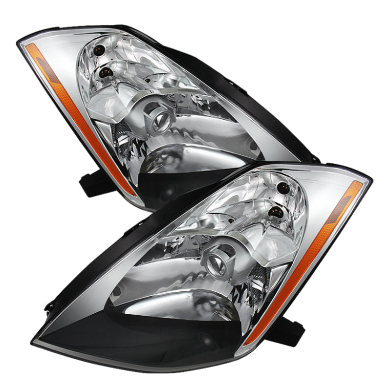 Xtune Nissan 350Z 03-05 (Hid Model Only) Crystal Headlights Chrome HD-JH-N350Z-HID-C SPYDER