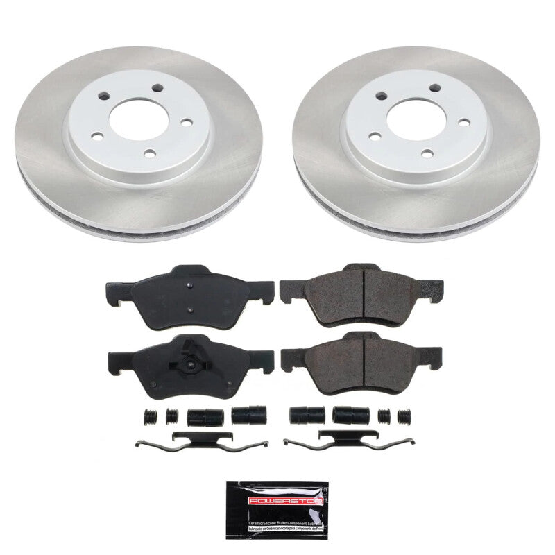 Power Stop 10-11 Mercury Mariner Front Semi-Coated Rotor Kit PowerStop