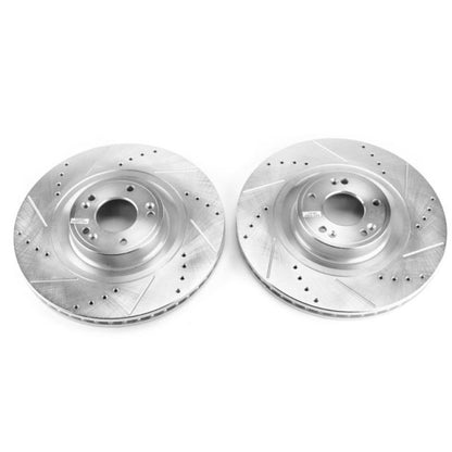 Power Stop 12-16 Hyundai Equus Front Evolution Drilled & Slotted Rotors - Pair PowerStop