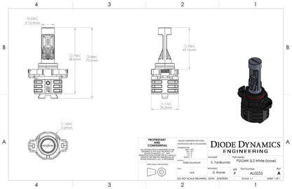 Diode Dynamics 5202/PSX24W Yellow SL2 LED Bulbs (pair) Diode Dynamics