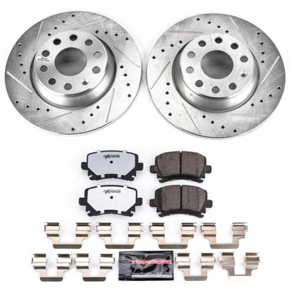 Power Stop 06-09 Audi A3 Rear Z26 Street Warrior Brake Kit PowerStop