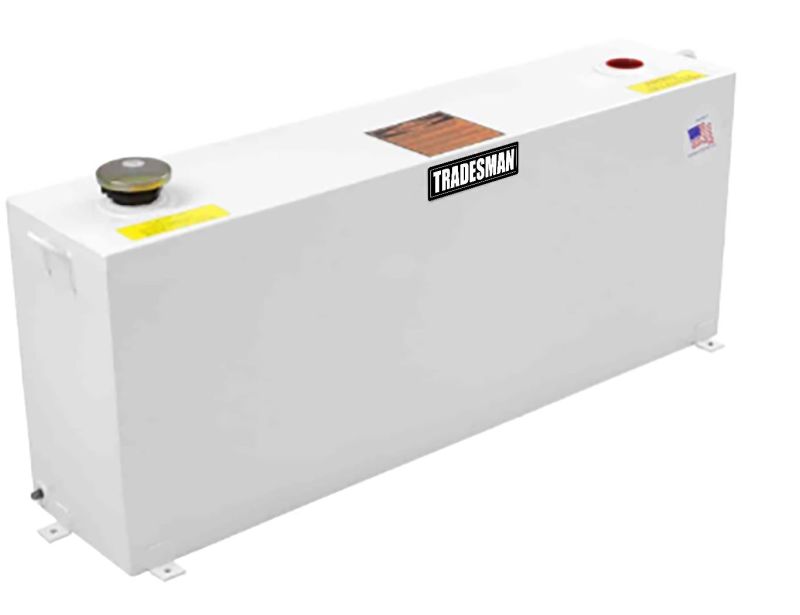 Tradesman Steel Full-Mid Size Vertical Liquid Storage Tank - White Tradesman