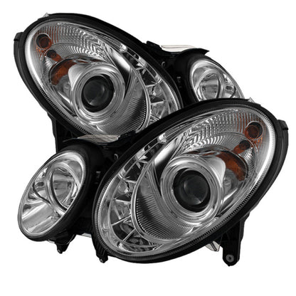 Spyder Mercedes Benz E-Class 07-09 Projector Headlights Halogen - DRL Chrm PRO-YD-MBW21107-DRL-C SPYDER