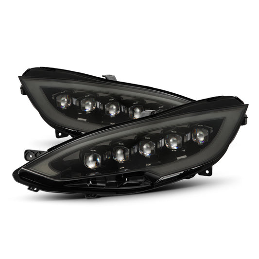 AlphaRex 880878 12-21 Tesla Model S NOVA LED Proj Headlights Alpha-Black w/Actv Light & Seq.Sig / SB DRL