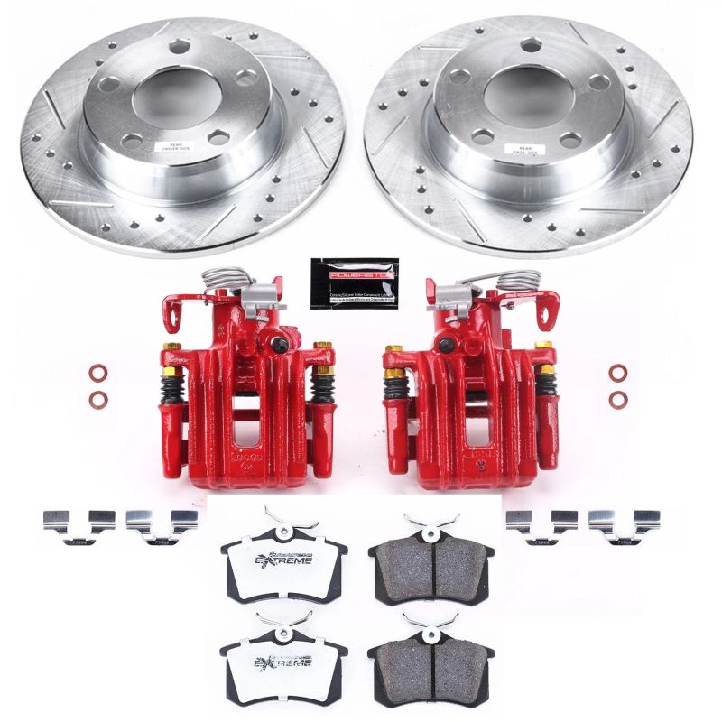 Power Stop 01-05 Audi Allroad Quattro Rear Z26 Street Warrior Brake Kit w/Calipers PowerStop