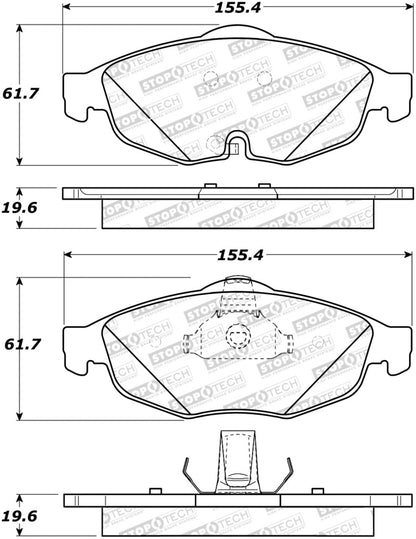 StopTech Premium Ceramic Brake Pads - 308.08690 Stoptech