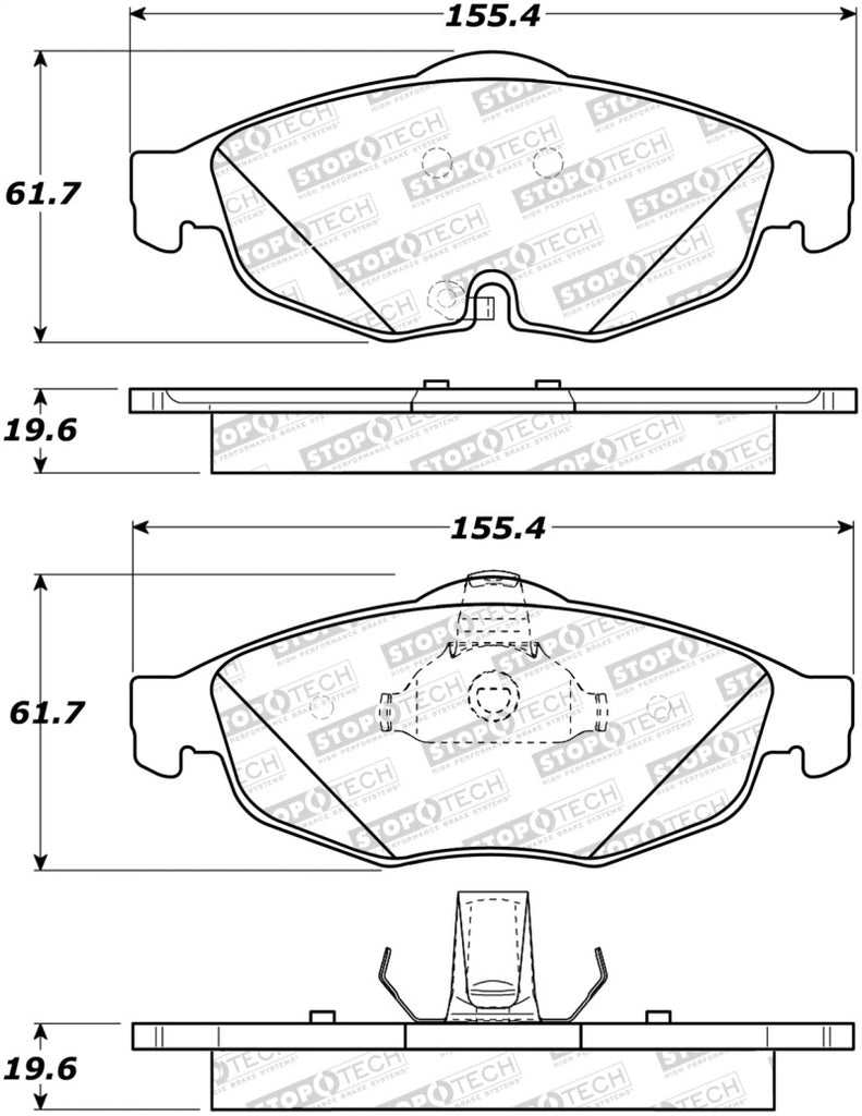 StopTech Premium Ceramic Brake Pads - 308.08690