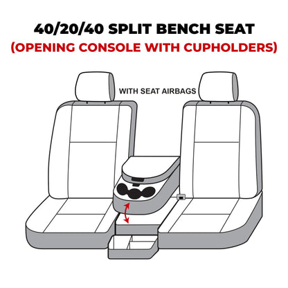 Covercraft 19-24 Dodge RAM Waterproof Polyester SeatSaver Custom Front Row Seat Covers - Grey