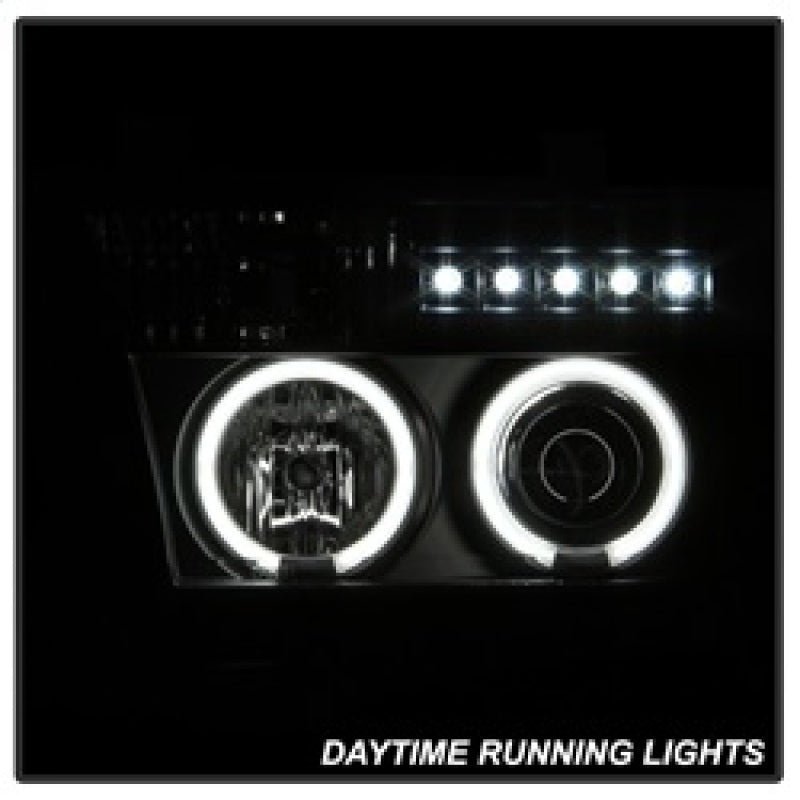 Spyder Toyota Tundra 07-13 Projector Headlights CCFL Halo LED Blk PRO-YD-TTU07-CCFL-BK SPYDER
