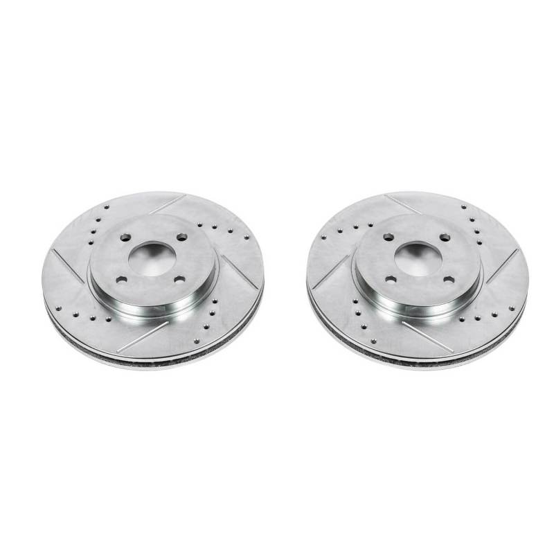 Power Stop 02-04 Ford Focus Front Evolution Drilled & Slotted Rotors - Pair PowerStop