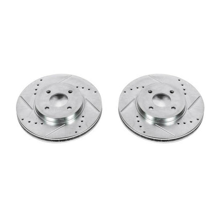 Power Stop 02-04 Ford Focus Front Evolution Drilled & Slotted Rotors - Pair PowerStop