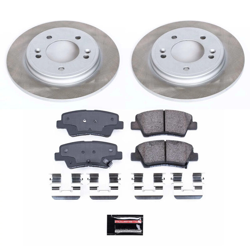 Power Stop 20-22 Kia Forte Rear Semi-Coated Rotor Kit PowerStop