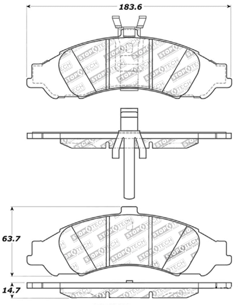 StopTech Premium Ceramic Brake Pads - 308.10430 Stoptech