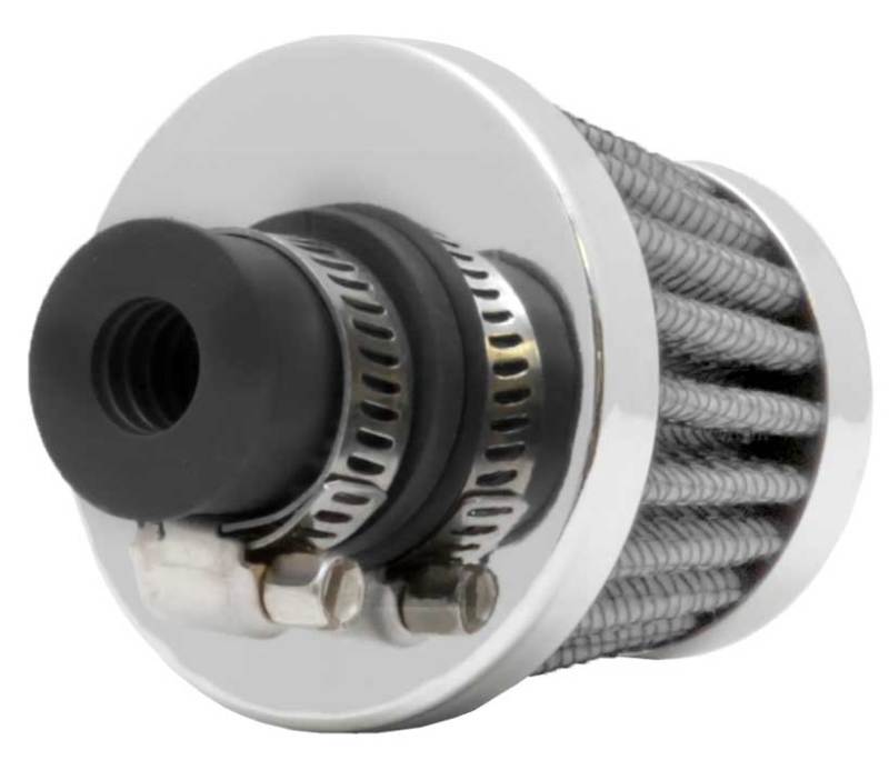 K&N 2in Base OD x .375in Flange ID x 1.75in H Rubber Base Crankcase Vent Filter - White K&N Engineering