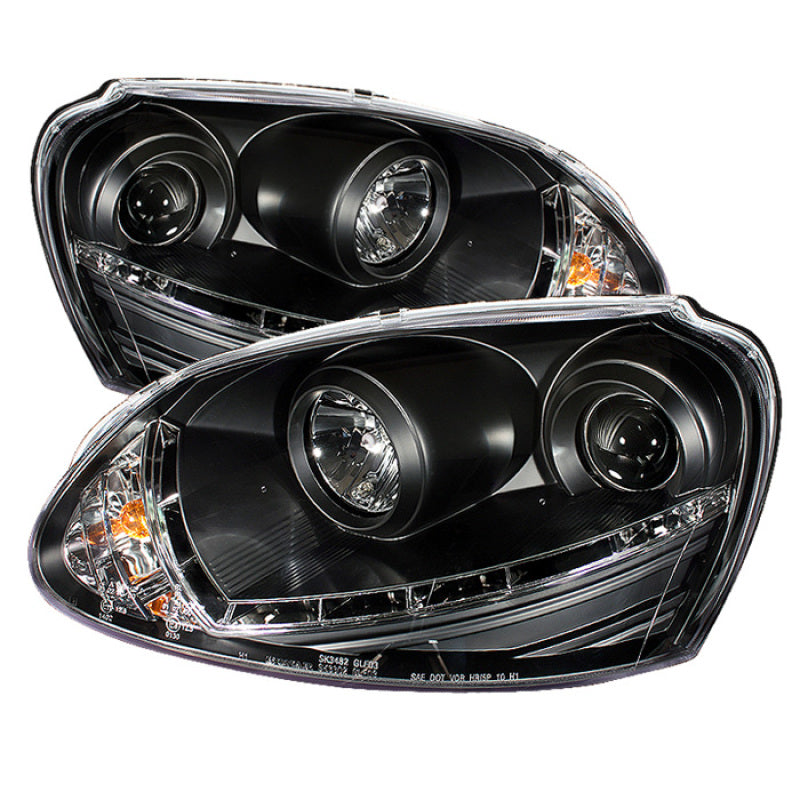 Spyder Volkswagen GTI 06-09/Jetta 06-09 Xenon/HID Model Only - DRL Black PRO-YD-VG06-HID-DRL-BK SPYDER