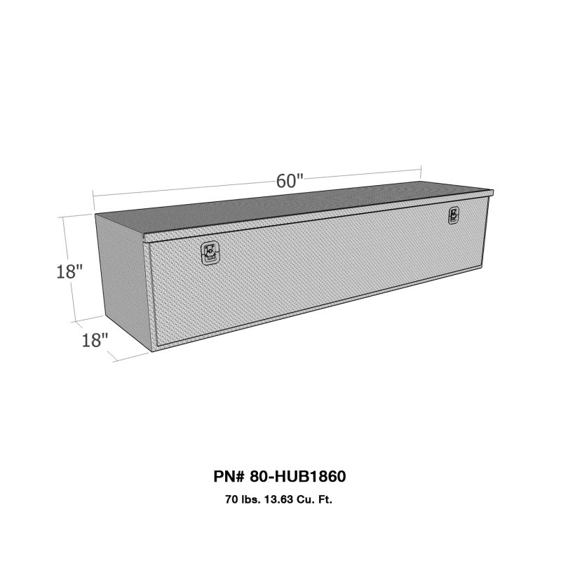 Westin/Brute HD Under Body 18in x 60in Drop Down Door - Aluminum