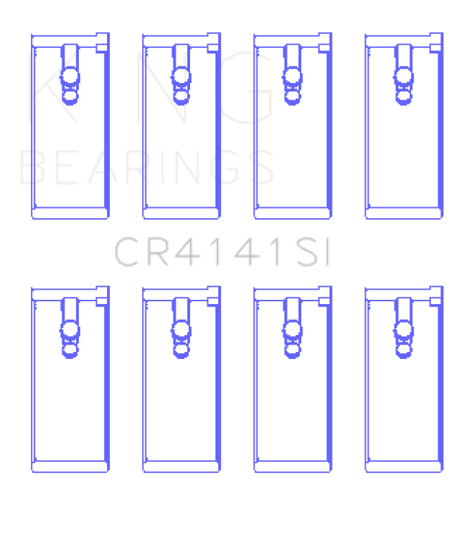 King Engine Bearings Isuzu 4Zb1/4Zd1/G130/G161/G201 (Size +0.50mm) Connecting Rod Bearing Set King Engine Bearings