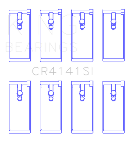 King Engine Bearings Isuzu 4Zb1/4Zd1/G130/G161/G201 (Size +0.50mm) Connecting Rod Bearing Set King Engine Bearings