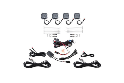 Diode Dynamics RGBW Rock Light Installer Kit w/Controller (4-pack) Diode Dynamics