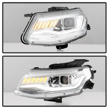 Spyder Chevy Camaro 16-18 (Do Not Fit Halogen) Projector Headlights Chrome PRO-YD-CCAM16HIDSI-SEQ-C SPYDER