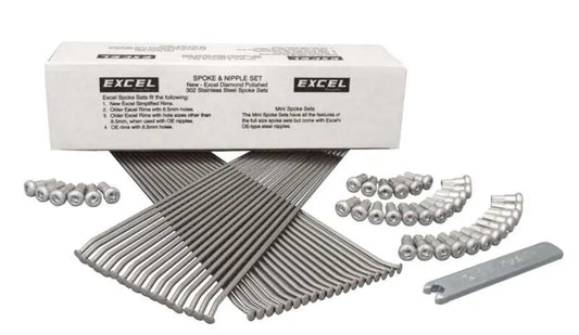Excel Rear Spoke/Nipple Set - 10 Gauge / 36 Qty - Silver Excel