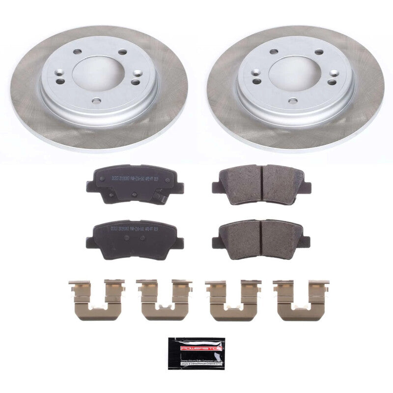 Power Stop 17-22 Kia Niro Rear Semi-Coated Rotor Kit PowerStop