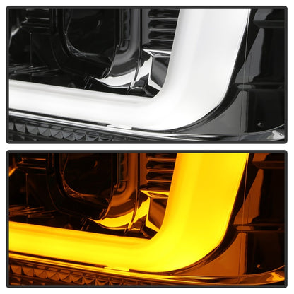 Spyder 08-10 Ford F-250 Ver 2 Proj Headlight - Switch Back Light Bar - Chrome - PRO-YD-FS08V2-SBLB-C SPYDER