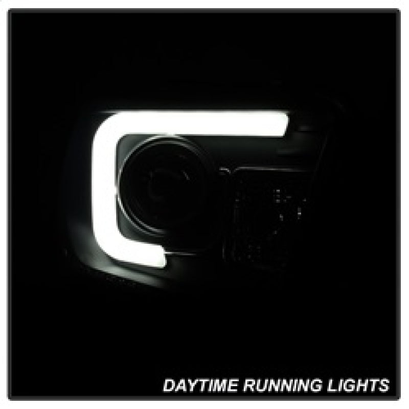 Spyder Toyota Tundra 2014-2016 Projector Headlights Light Bar DRL Black Smoke PRO-YD-TTU14-DRL-BSM SPYDER