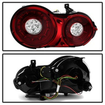 Spyder 09-15 Nissan GTR LED Tail Lights Red Clear ALT-YD-NGTR09-LED-RC SPYDER