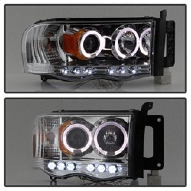 Spyder Dodge Ram 1500 02-05/Ram 2500 03-05 Projector Headlights LED Halo LED Chrm PRO-YD-DR02-HL-C SPYDER