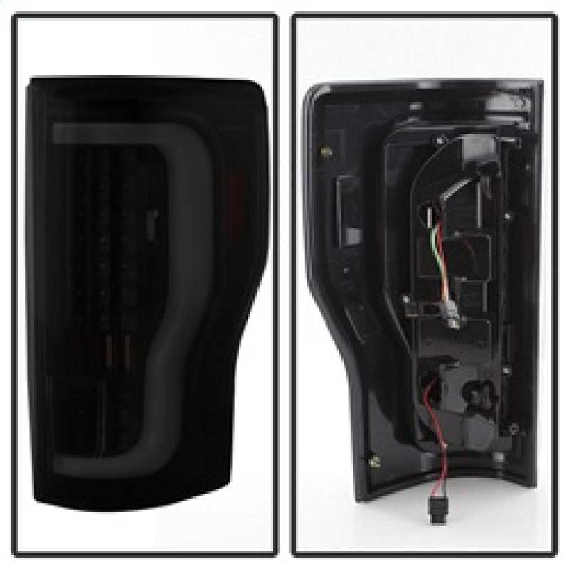 xTune 17-18 Ford F-250 Super Duty (Excl LED Models) LED Tail Lights-Blk Smk (ALT-ON-FS17-LBLED-BSM) SPYDER