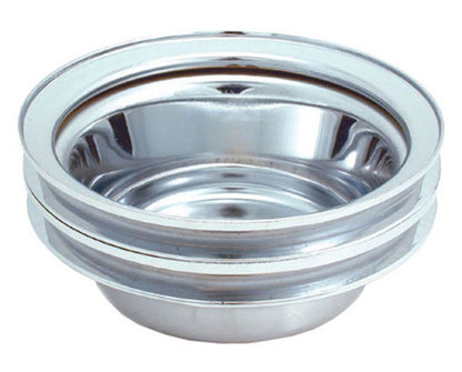 Spectre SB Chevy (w/Long Water Pump) Double Lower Groove Crankshaft Pulley - Chrome Spectre