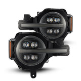 AlphaRex 21-23 Ford Bronco /22-23 Ford Bronco Raptor NOVA-Series LED Projector Headlights Alpha-black - 880259