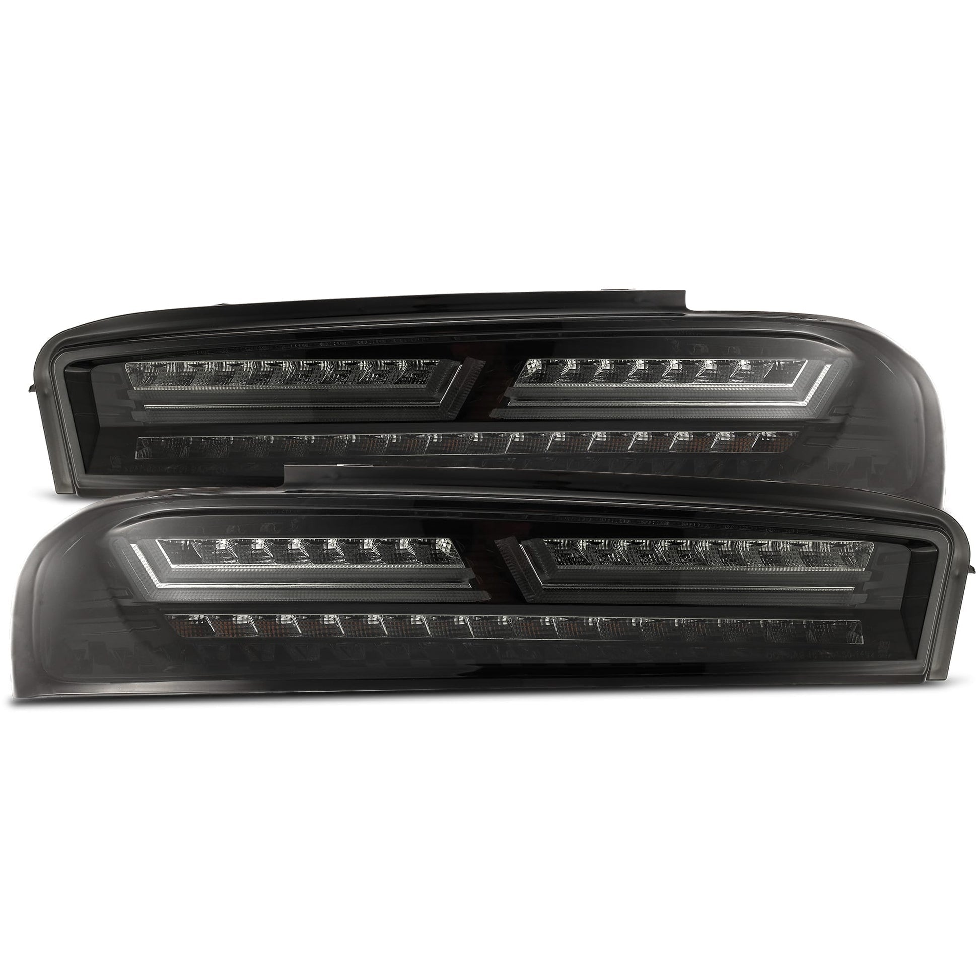 AlphaRex 16-18 Chevrolet Camaro PRO-Series LED Tail Lights Jet Black - 610010 AlphaRex