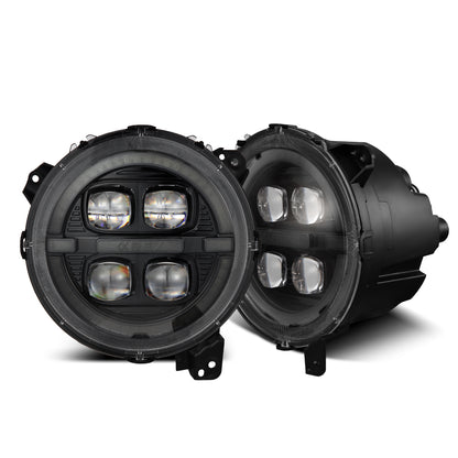 AlphaRex 880867 18-23 Jeep Wrangler JL/Gladiator JT NOVA-Series LED Projector Headlights Alpha-black - 880867