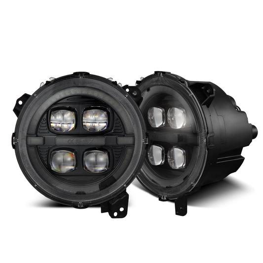 AlphaRex 880867 18-23 Jeep Wrangler JL/Gladiator JT NOVA-Series LED Projector Headlights Alpha-black - 880867