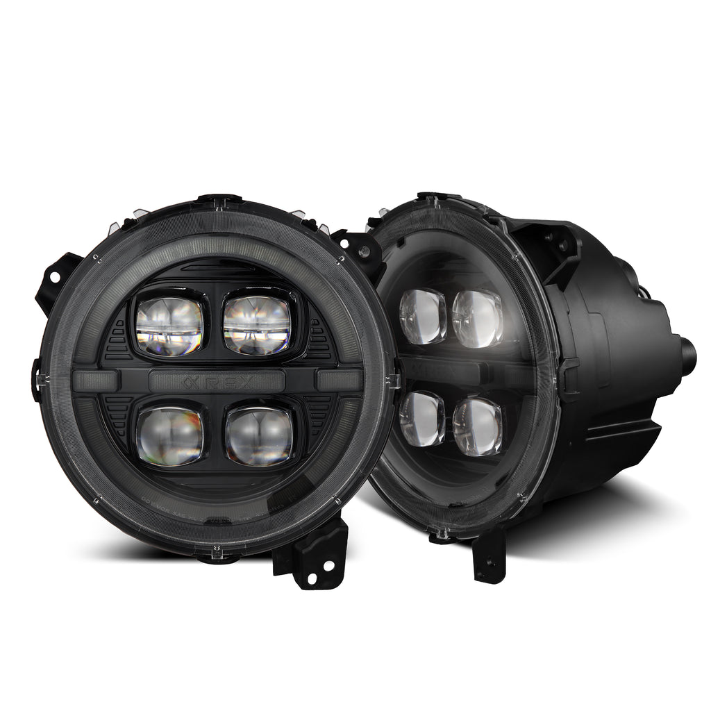 AlphaRex 18-23 Jeep Wrangler JL/Gladiator JT NOVA-Series LED Projector Headlights Alpha-black - 880867